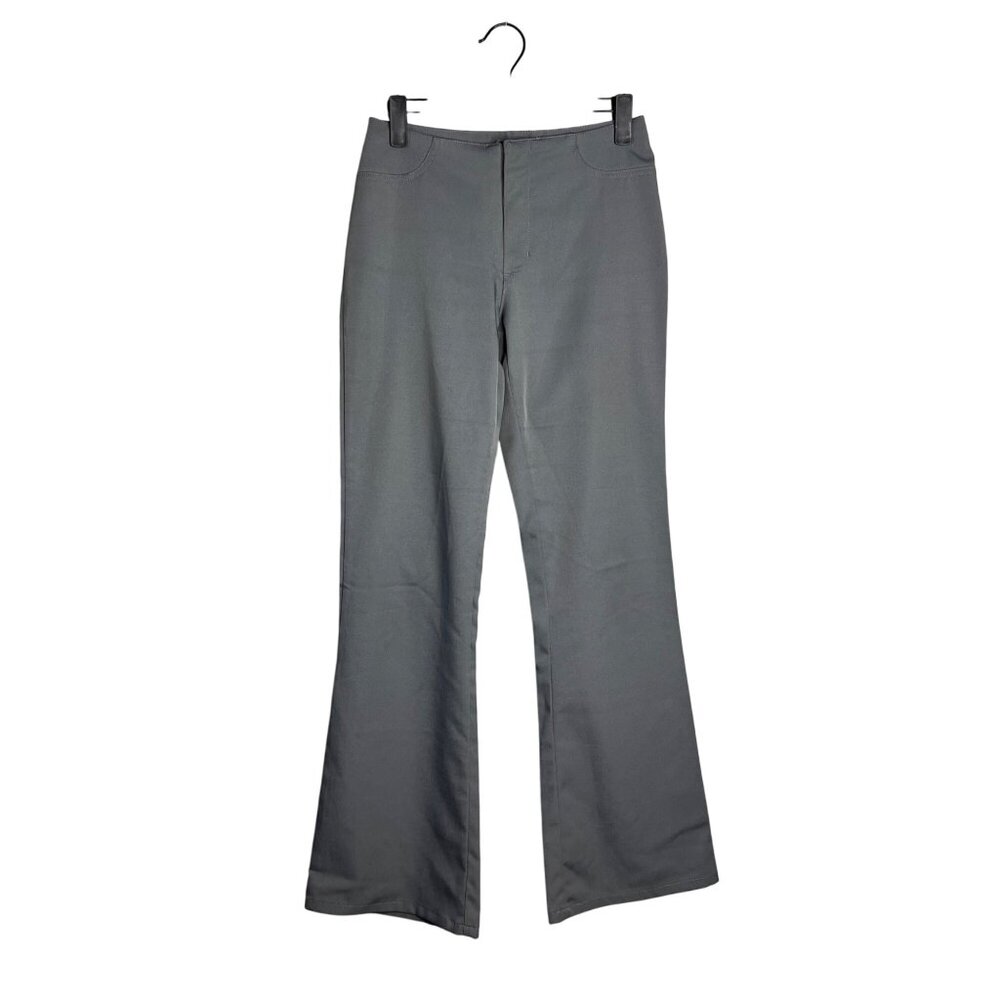 Vintage Paris Blues Flare Leg Pants Size‎ 1 Low Rise Gray Y2K Dress Pant Casual